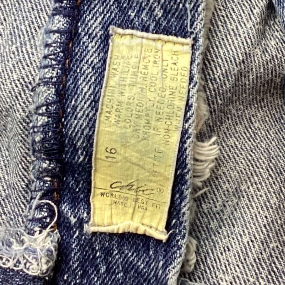 Vintage Chic High Waisted Acid Wash Pleated Jeans Made USA Blue Size 16 Petite - Picture 7 of 12